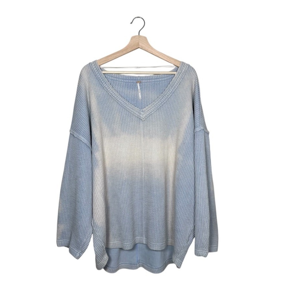 Free People Oversized Waffle‎ Knit Sweater Size M
